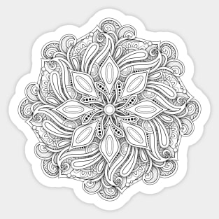 3d Monochrome Beautiful Decorative Mandala Sticker